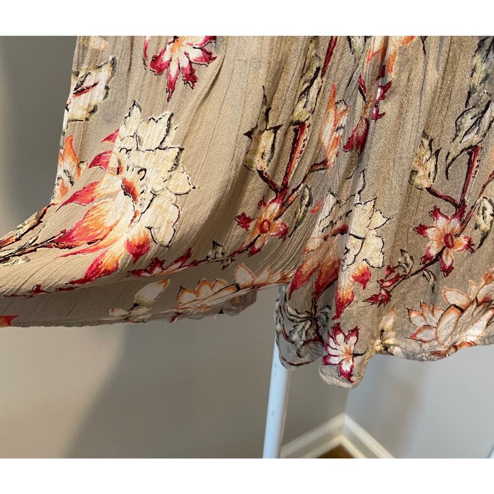 Angie Cutout Front Boho Romper Sz M Pockets Smocked Back V-Neck Flutter Sleeves - Picture 7 of 12